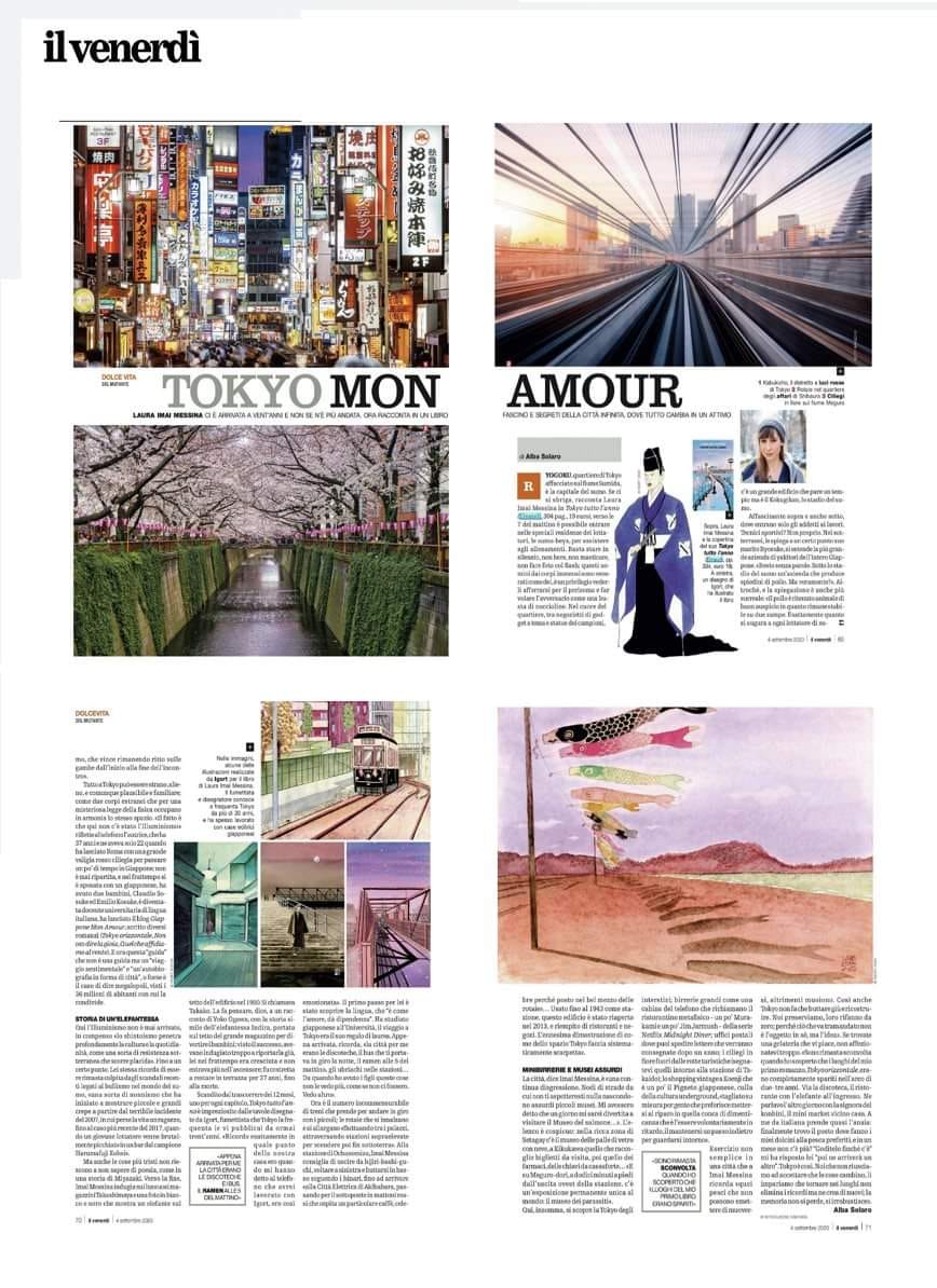 Venerdì di Repubblica – intervista di Alba Solaro su Tokyo tutto l'anno, Laura Imai Messina.com